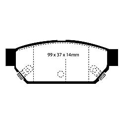 EBC Yellowstuff BremsbelägeHigh End Lösung für schnelle Straßenfahrzeuge - DP4986R