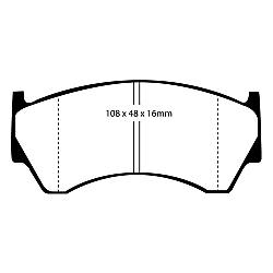 EBC Yellowstuff BremsbelägeHigh End Lösung für schnelle Straßenfahrzeuge - DP41044R