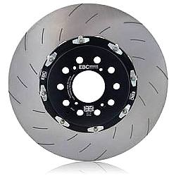 EBC Swept-Groove High-Carbon Upgrade-Disc (2-teilig und vollschwimmend)355x32mm / Höhe: 52mm / Lochzahl: 6 / Lochkreis: 114,3mm / belüftet / verbaut: hinten - SG2FC7148