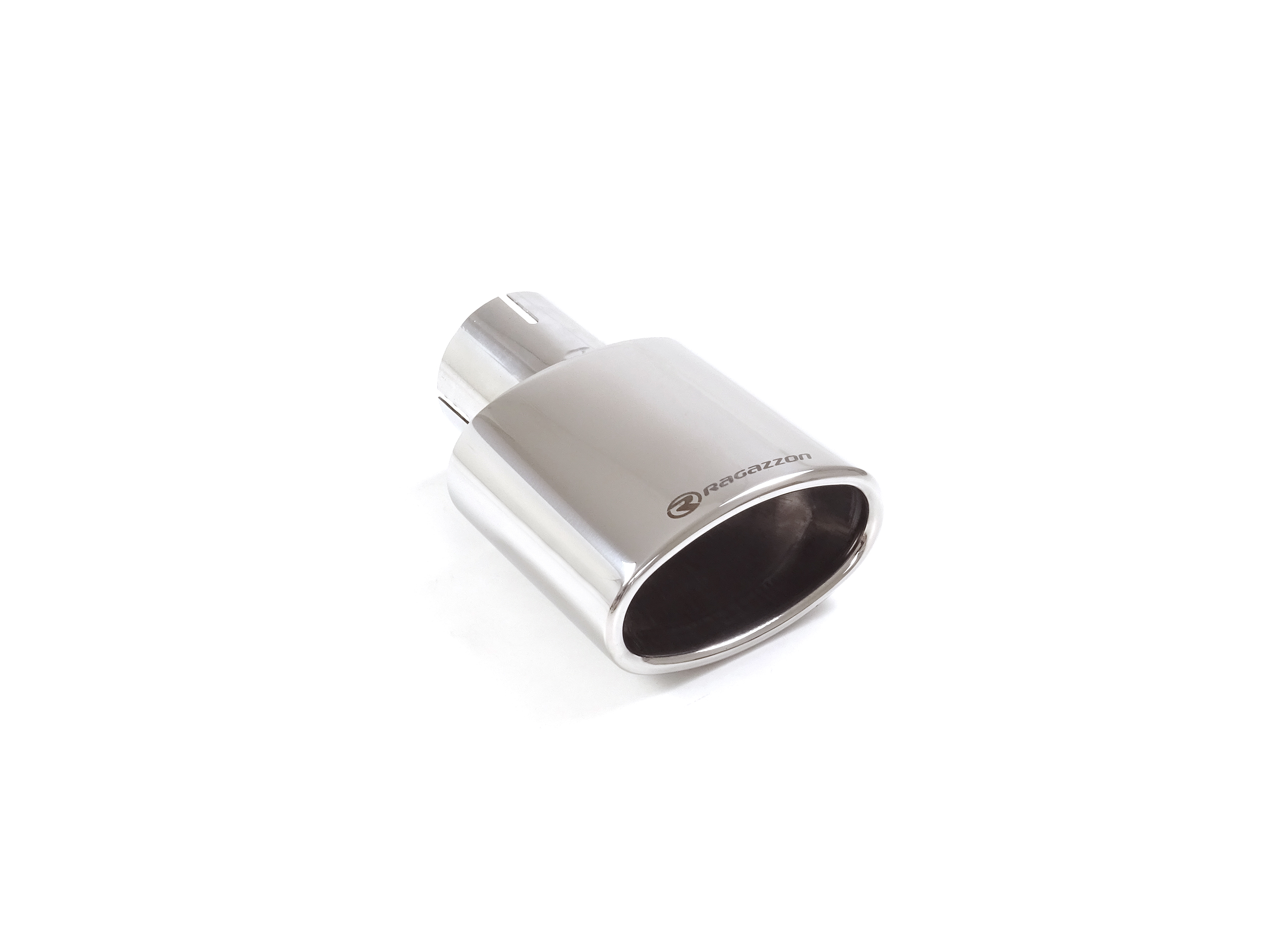Universal Endrohre Endrohr 115x70 mm oval inox mit Eingangsrohr-innenØ 50 mm - Länge 160 mm, für OV.115x70