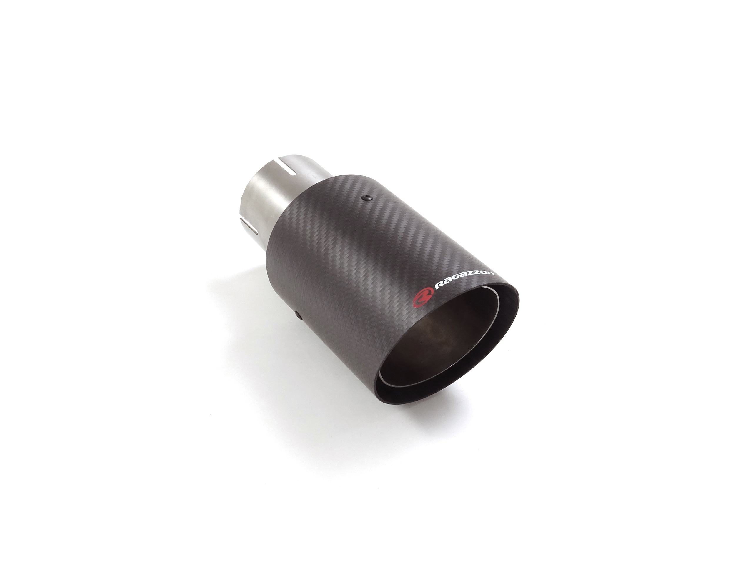 Universal Endrohre Endrohr 90 mm rund Carbon Shot inox, für RO.90 Carbon