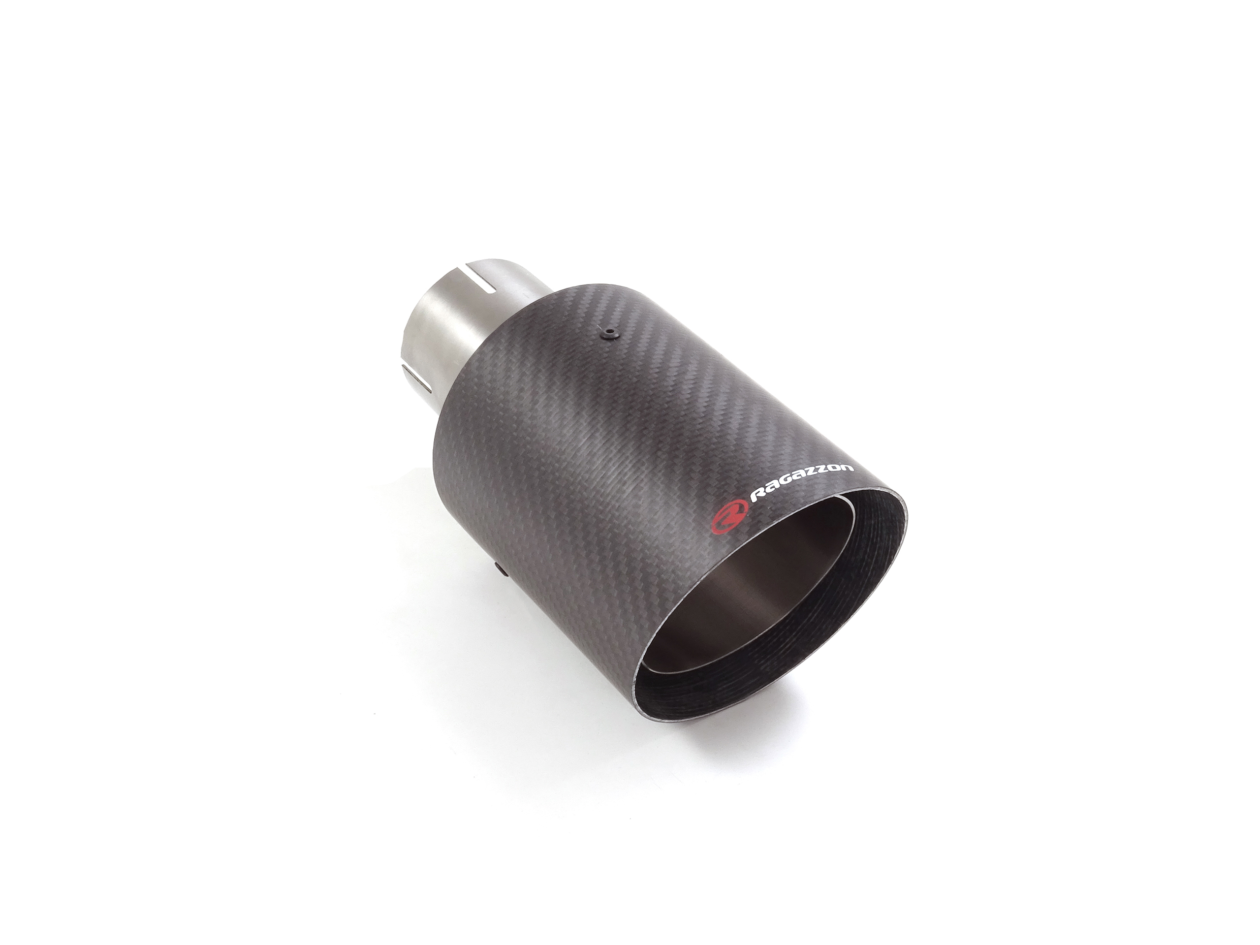 Universal Endrohre Endrohr 100 mm rund Carbon Shot inox , für RO.100 Carbon