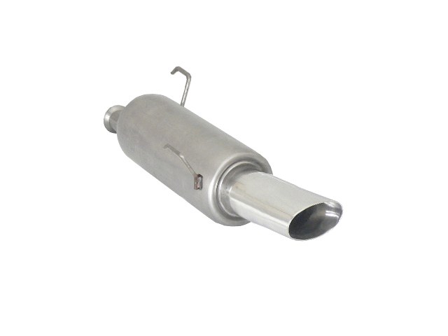 Peugeot 206 Endschalldämpfer inox mit ER 110 x 65 mm oval Sport Line, für 1.1 (40/44kW) - 1.4 (55kW) 2000>>