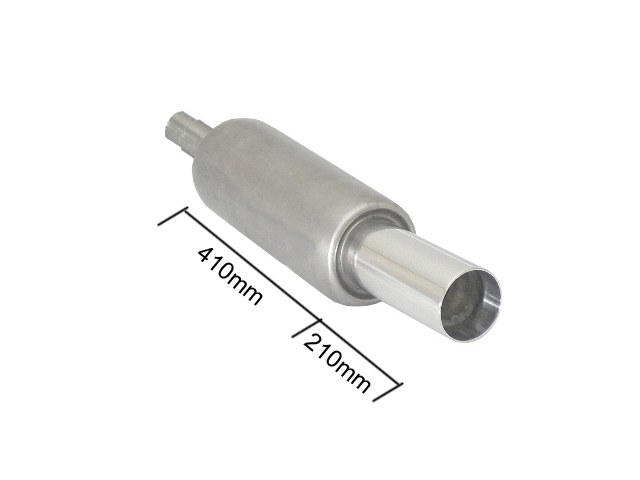 Universal Endschalldämpfer Universal - Endschalldämpfer inox mit ER 90 mm rund Sport Line - Eingangsrohr-innenØ 56/61 mm - zu schweissen, für RO.150mm