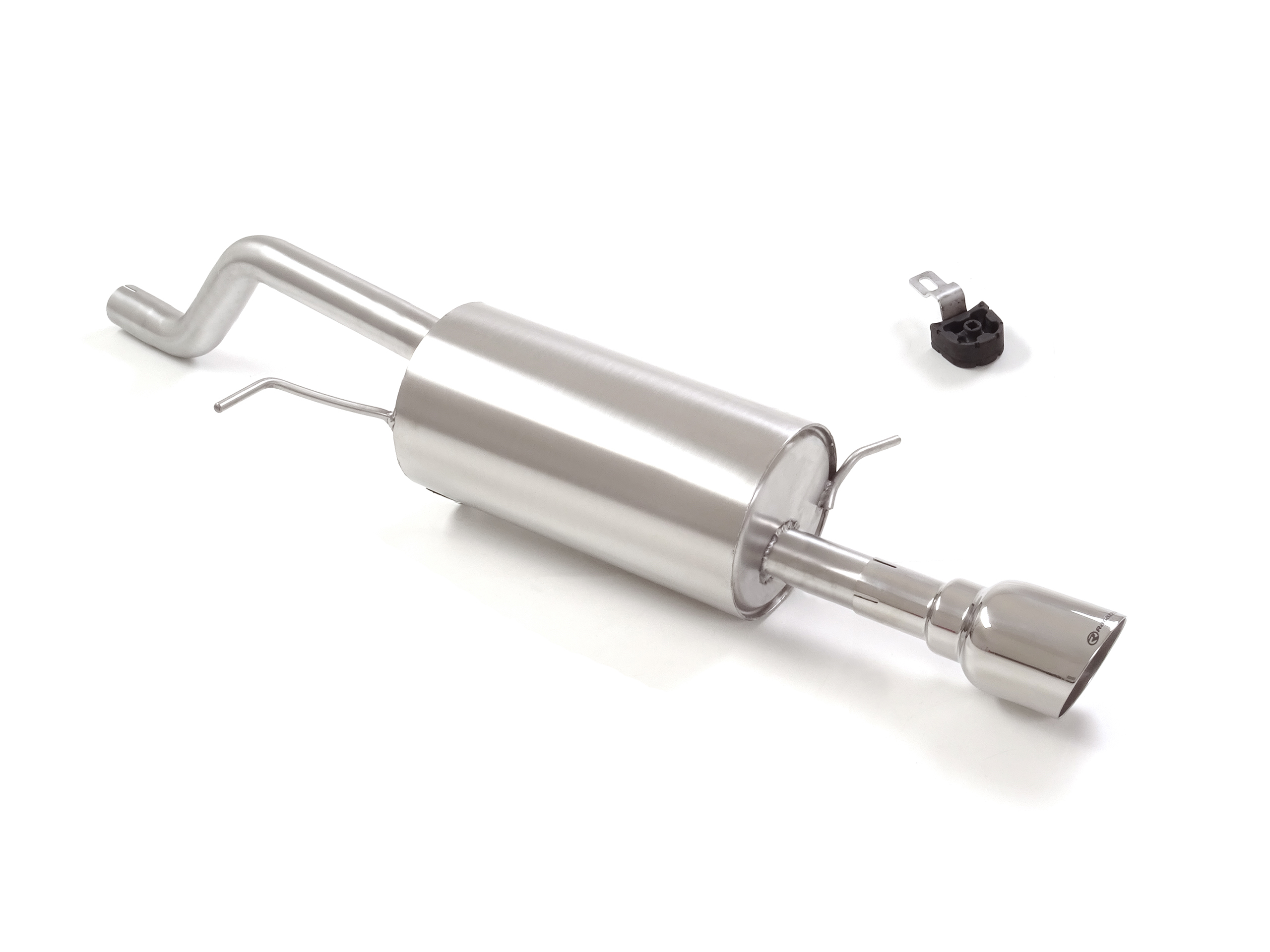 Ford Fiesta Mk8 2017>> Endschalldämpfer inox mit ER 102 mm rund Sport Line, für 1.0 Ecoboost (70kW) 2019>>2021