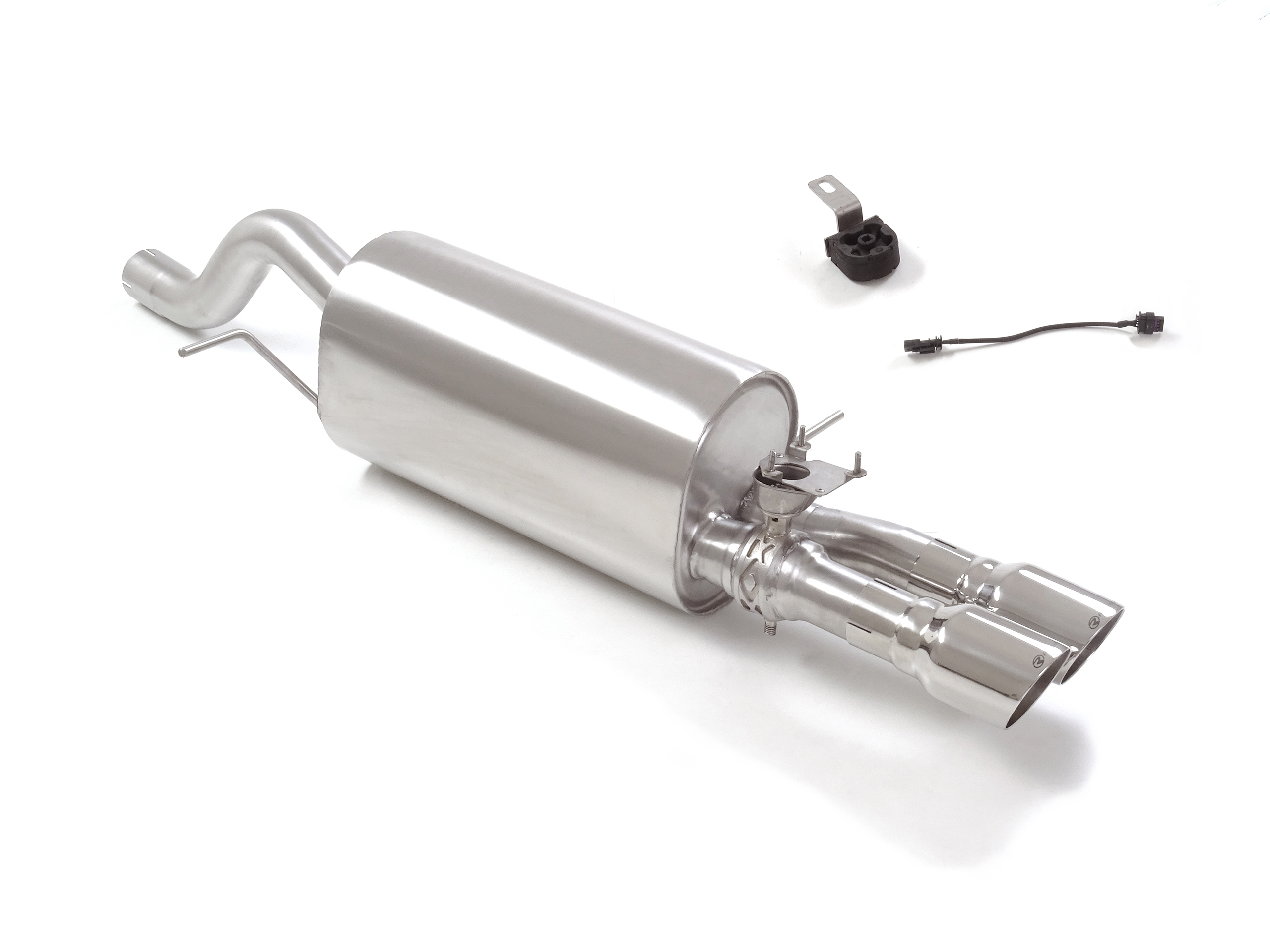 Ford Fiesta Mk8 2017>> Endschalldämpfer inox mit ER 2x90 mm rund Sport Line  , für ST 1.5 Ecoboost (147kW) 2018>>27/09/2020