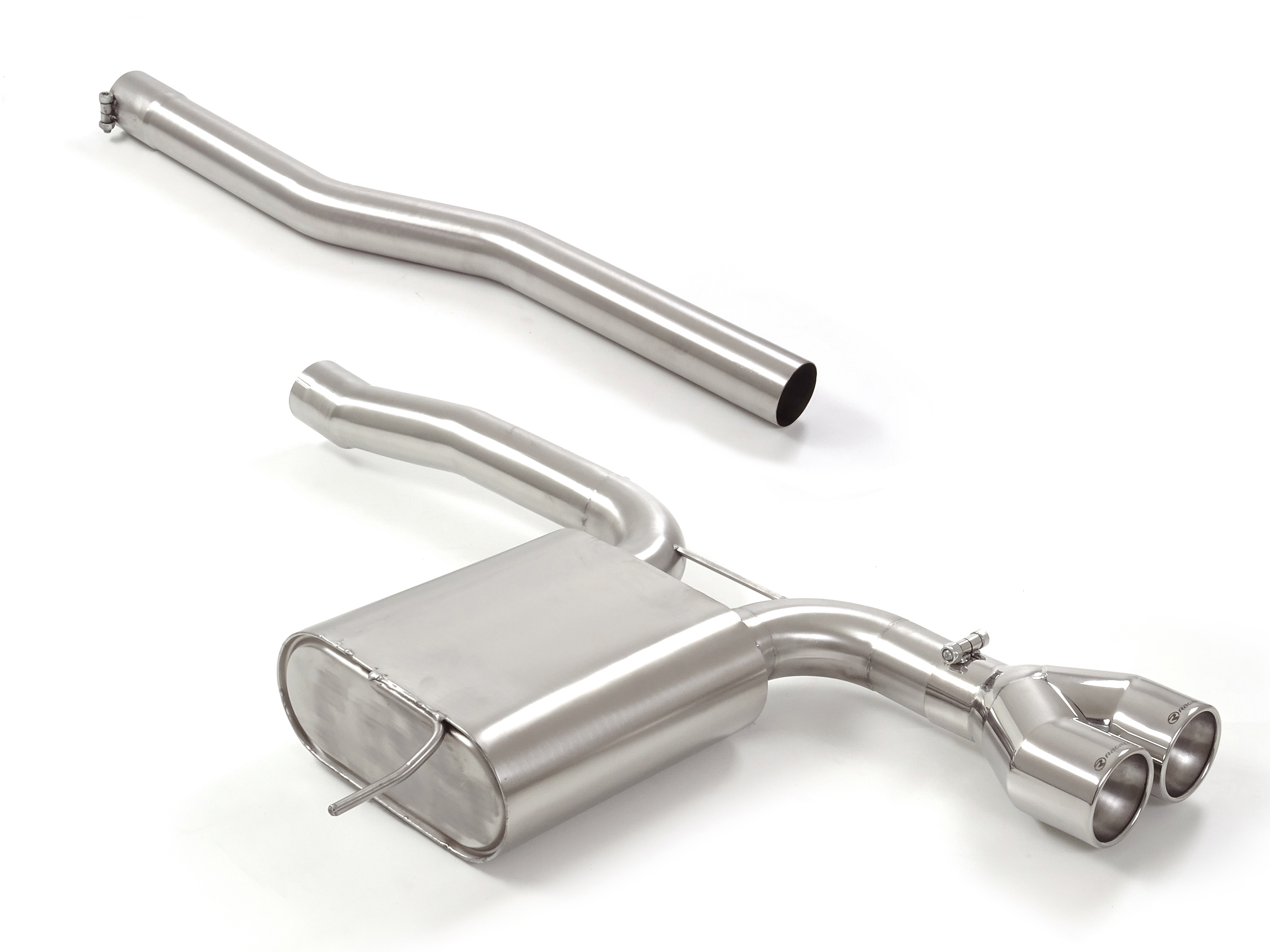 passt für Mini F56 2014>> Endschalldämpfer inox mit ER 2x102 mm rund, für JCW 2.0 (170kW) 11/2020>>