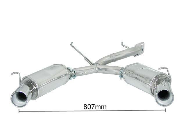 Alfa Romeo GTV(916) / SPIDER 1995>>2004 Endschalldämpfer inox rechts/links mit je ER 102 mm rund - Anpassung der originalen Heckschürze erforderlich, für 2.0 V6 Turbo (148Kw) 1995>>