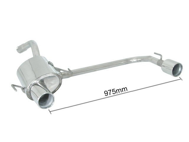 Alfa Romeo 147 Endschalldämpfer inox rechts/links mit je ER 102 mm rund - Anpassung der originalen Heckschürze erforderlich, für 1.6 16V (77/88kW) - 2.0 16V (110kW) - 2.0 Selespeed dal 2000 >> 10/2004