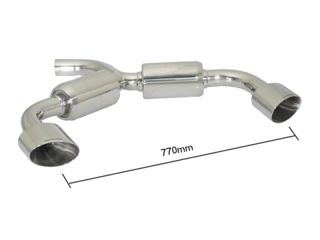 Volkswagen Scirocco Mk3 (typ 13) 2008>>2014 Endschalldämpfer inox rechts/links mit je ER 135x90 mm oval Sport Line - Anpassung der originalen Heckschürze erforderlich, für 2.0TDi DPF (103kW) 2008>>2014