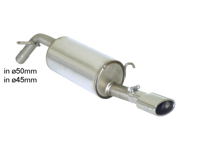 Peugeot 208 Endschalldämpfer inox mit ER 115x70 mm oval, für 1.6VTi (88kW) 2012>>