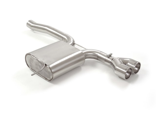 passt für Mini F56 2014>> Endschalldämpfer inox mit ER 2x102 mm rund, für Cooper S 2.0 (141kW) 2014>>07/2018