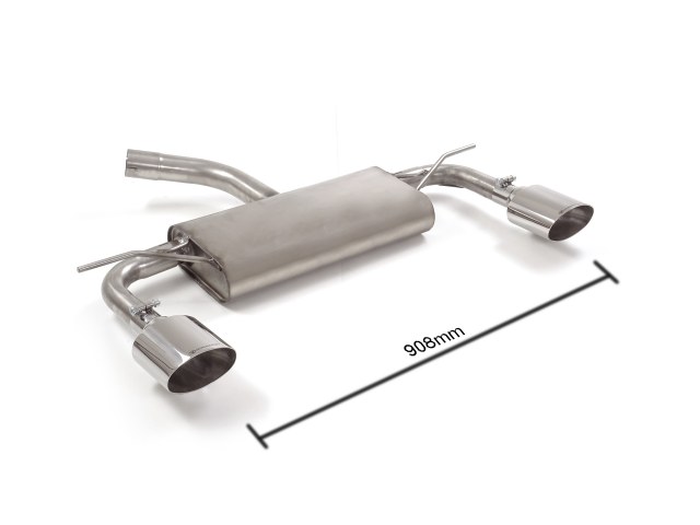 Seat Leon Mk3 (5F) Endschalldämpfer inox rechts/links mit je ER 135x90 mm oval Sport Line , für 1.6TDi (77kW) 2013>>2015