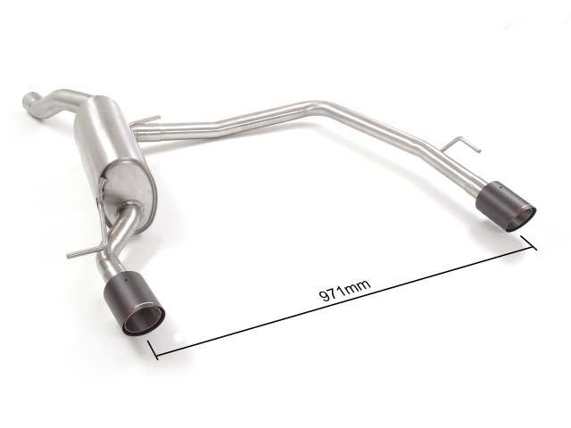 Seat Ibiza Mk5 (KJ - 6F) 2017>> Endschalldämpfer inox rechts/links mit ER 90 mm rund Carbon Shot, für 1.5TSI (110kW) / 1.5TSI (110kW) FR 2017>>2018