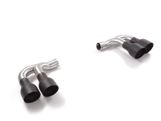 Porsche Cayenne(536 - 9YA) 2017>> Endrohre 2 / 2x108 mm rund Sport Line versetzt Black inox, für 3.0 V6 (250kW) 2017>>08/2018 (no Euro6D-Temp)