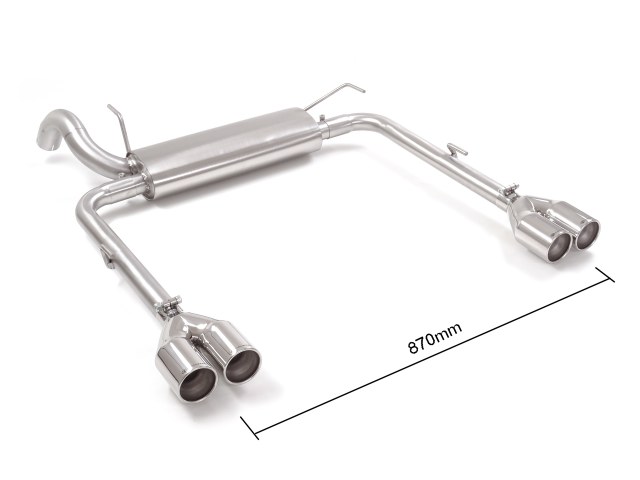 Fiat Tipo (typ356) 2016>> Endschalldämpfer inox rechts/links mit je ER 2x80 mm  , für (Station Wagon) 1.4T-JET +GPL (88kW) 2016>>