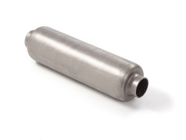 Universal Schalldämpfer Universaldämpfer inox 120 mm rund - Länge 450 mm - perforiertes Innenrohr mit 60 mm Ø - Auch auf Maß erhältlich, für RO.120