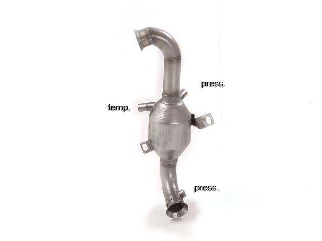 Peugeot 206 Katalysator Gruppe N + Partikelfilter-Ersatzrohr Gruppe N inox (für 1.6HDI FAP 2004>>), für 1.6 Hdi (80Kw) 2001>> + 1.6 Hdi FAP (80kW) 2004>>