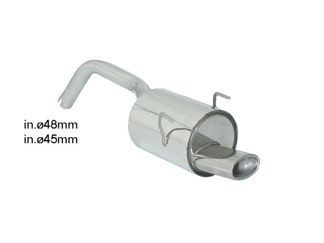 Fiat Panda III (typ 319) Endschalldämpfer inox mit ER 115x70 mm oval, für 1.2 (51kW) 2012>>