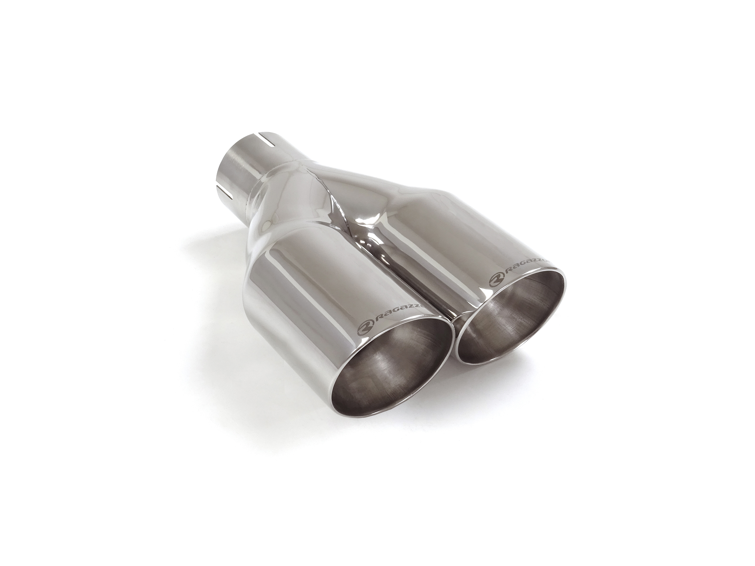 Universal Endrohre Endrohre 2x80 mm rund Sport Line inox, für RO.2x80