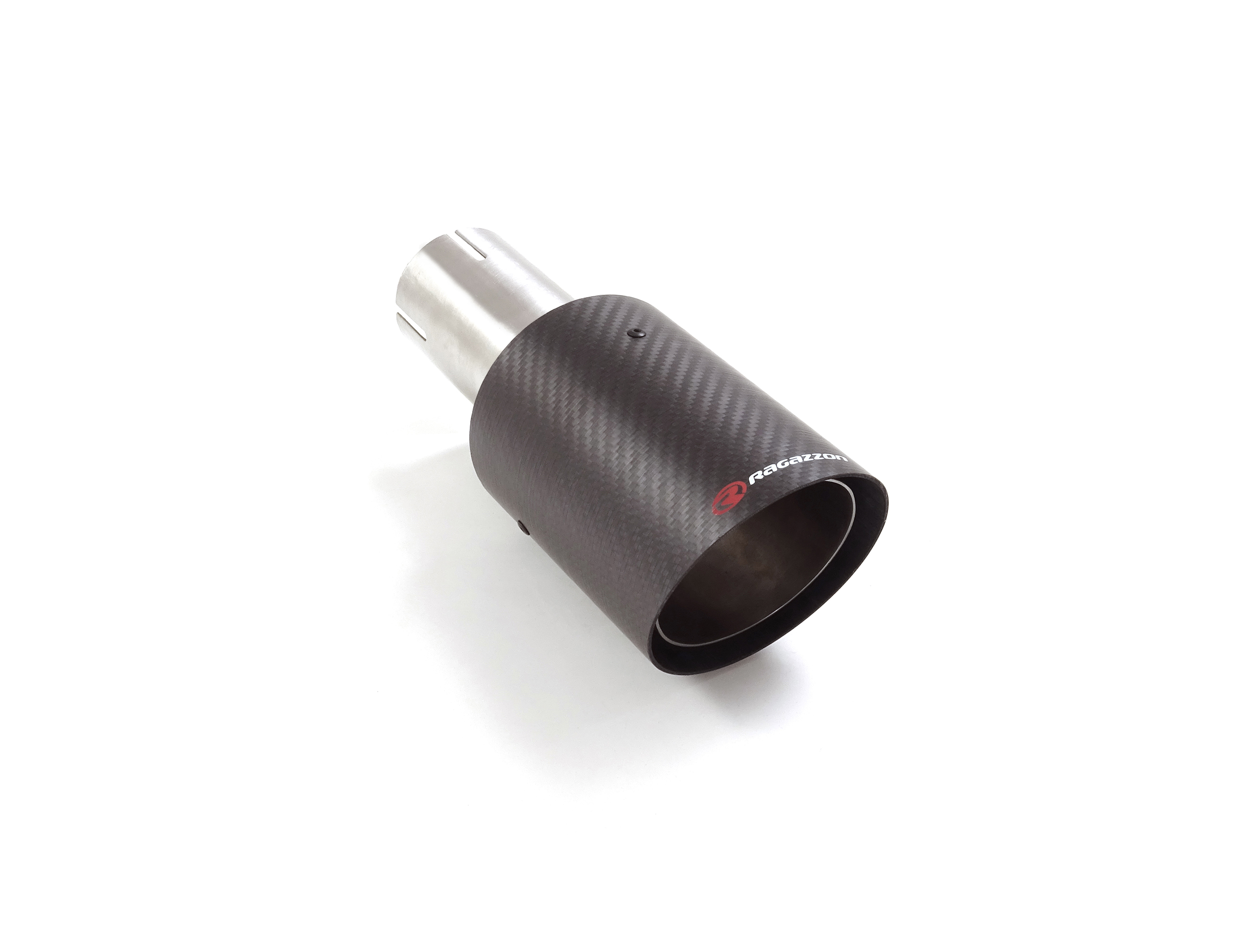 Universal Endrohre Endrohr 90 mm rund Carbon Shot inox, für RO.90 Carbon