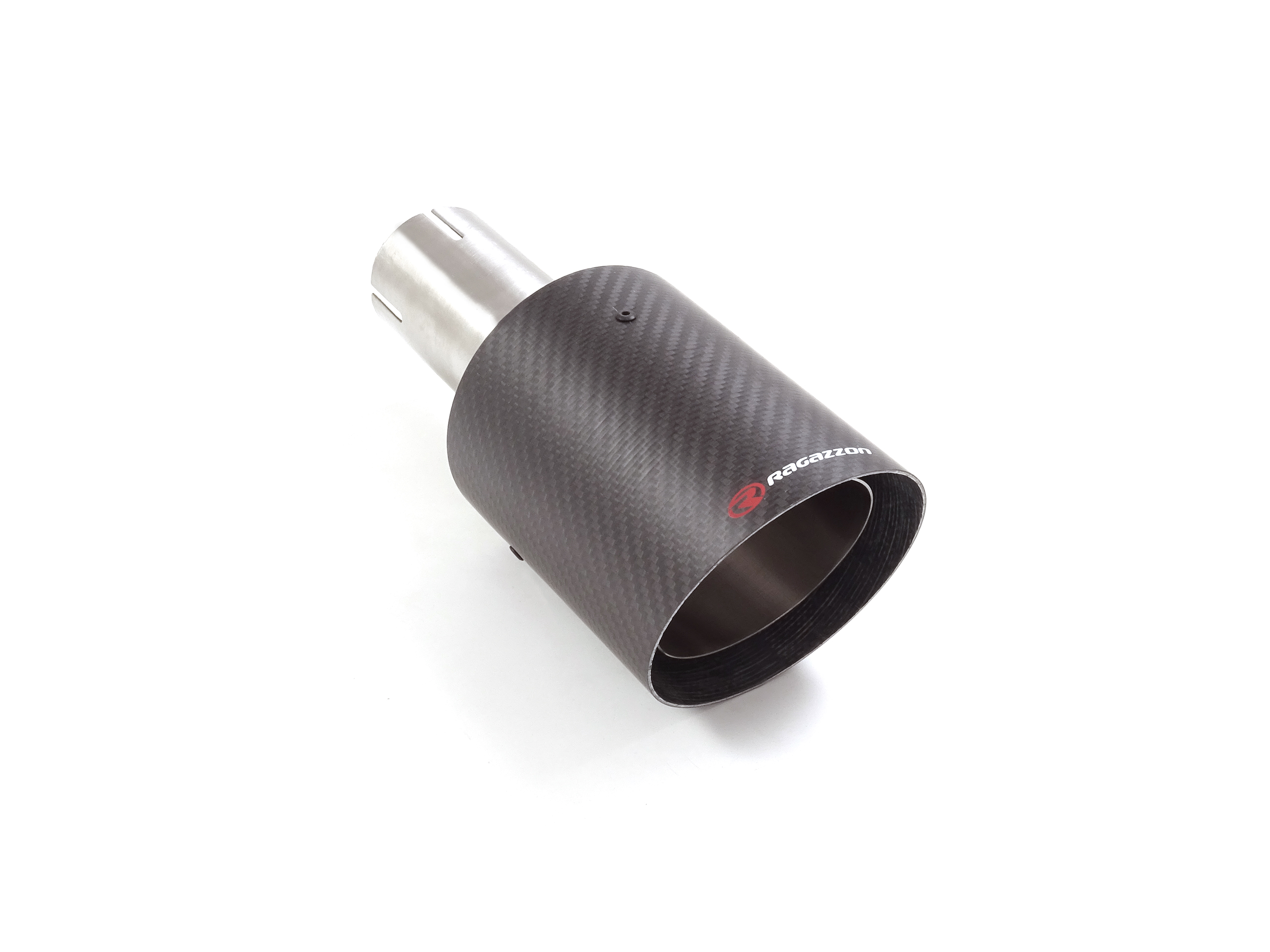 Universal Endrohre Endrohr 100 mm rund Carbon Shot inox , für RO.100 Carbon