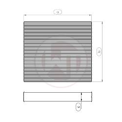 Wagnertuning Wasserkühlernetz 685x489x50 - 004001013-001