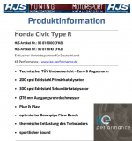 Ke-P / HJS Downpipe Honda Civic Type R FK8 / FL5 90816000 eintragbar 76mm TÜV