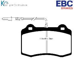 EBC Yellowstuff BremsbelägeHigh End Lösung für schnelle Straßenfahrzeuge - DP41031/2R