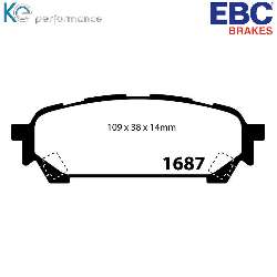 EBC Yellowstuff BremsbelägeHigh End Lösung für schnelle Straßenfahrzeuge - DP41687R