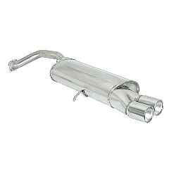 Alfa Romeo 166 Endschalldämpfer inox mit ER 2x80 mm rund, für 2.4 JTD (100 / 103 / 110kW) 10/1998>>