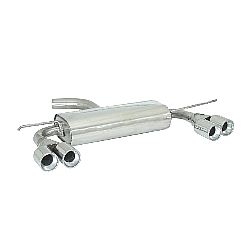 passt für Audi A3 (typ 8P) 2003>>2013 Endschalldämpfer inox rechts/links mit je ER 2x80 mm rund versetzt - Anpassung der originalen Heckschürze erforderlich, für A3 Sportback 1.9TDi DPF (77kW) - 2.0TDi DPF (103kW) 06/2005>>