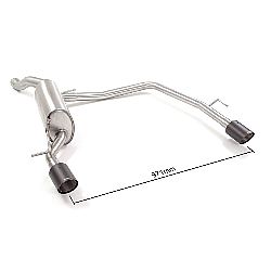 Seat Ibiza Mk5 (KJ - 6F) 2017>> Endschalldämpfer inox rechts/links mit ER 90 mm rund Carbon Shot, für 1.5TSI (110kW) / 1.5TSI (110kW) FR 2017>>2018