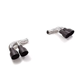 Porsche Cayenne(536 - 9YA) 2017>> Endrohre 2 / 2x108 mm rund Sport Line versetzt Black inox, für 3.0 V6 (250kW) 2019>>10/2020