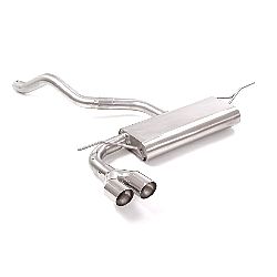 Seat Leon Mk3 (5F) Endschalldämpfer inox mit ER 2x80 mm rund Sport Line versetzt , für 1.5TSI FR (96 / 110kW) 09/2018>>2020