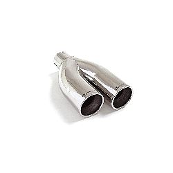 Universal Endrohre Endrohr links 2x70 mm rund versetzt inox, für RO.2x70