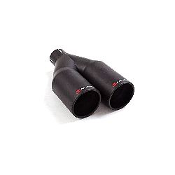 Universal Endrohre Endrohr links 2x80 mm rund Sport Line Black versetzt inox, für RO.2x80