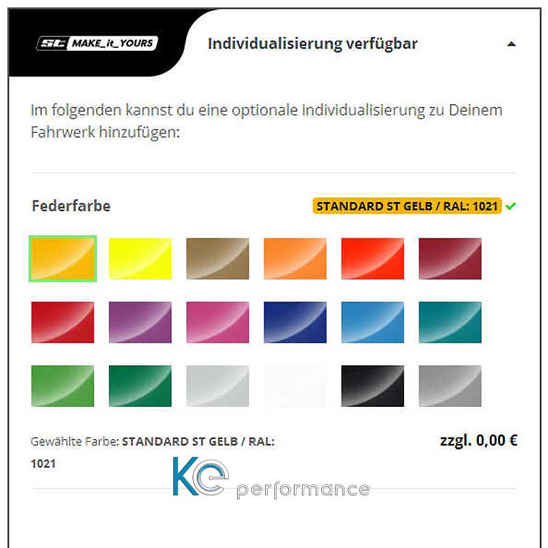 ST-Gewindefahrwerk ST X Stahl verzinkt (mit fester Kennung) - 132800CS
