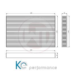 Wagnertuning Competition Ladeluftkühler Netz 640x410x65 8x8 (Z) - 001001044-001