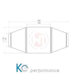 Wagnertuning Rennsport-Katalysator 300CPSI mit EU6 Beschichtung - 009001015