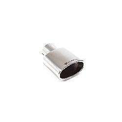 Universal Endrohre Endrohr 115x70 mm oval inox mit Eingangsrohr-innenØ 50 mm - Länge 160 mm, für OV.115x70