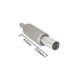 Universal Endschalldämpfer Universal - Endschalldämpfer inox mit ER 90 mm rund Sport Line - Eingangsrohr-innenØ 56/61 mm - zu schweissen, für RO.150mm