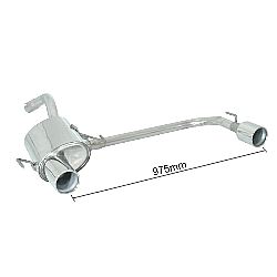 Alfa Romeo 147 Endschalldämpfer inox rechts/links mit je ER 102 mm rund - Anpassung der originalen Heckschürze erforderlich, für 1.6 16V (77/88kW) - 2.0 16V (110kW) - 2.0 Selespeed dal 11/2004 >> 10/2006