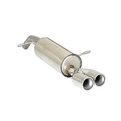 Citroen DS3 Endschalldämpfer inox mit ER 2x80 mm rund versetzt - Vergrößerter RohrØ 60 mm, für 1.6 Turbo THP (115kW) 03/2010>>