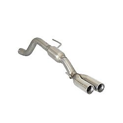 Abarth Grande Punto Endschalldämpfer Gruppe N inox mit ER 2x70 mm rund versetzt, für Evo Abarth 1.4 Turbo Multiair (120kW) 10/2009>>