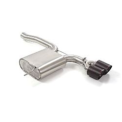 passt für Mini F56 2014>> Endschalldämpfer inox mit ER 2x100 mm rund Carbon Shot, für Cooper S 2.0 (141kW) 2014>>07/2018