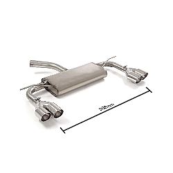 Seat Leon Mk3 (5F) Endschalldämpfer inox rechts/links mit je ER 2x80 mm rund Sport Line versetzt  , für 2.0TDi FR (110kW) 2013>>