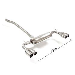 Jeep Renegade 2014>> Endschalldämpfer inox rechts/links mit je ER 2x70 mm rund versetzt , für 1.6 E-Torq (81kW) 2014>>2018