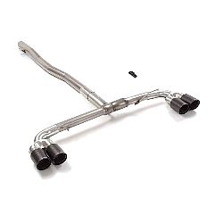 Mercedes Classe A(W177) 2018>> Endrohren Gruppe N inox rechts/links mit je ER 2x90 mm rund Carbon Shot versetzt, für AMG A35 4MATIC (225kW) 2018>>