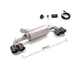 Toyota GR Yaris 2020>> Endschalldämpfer inox rechts/links Gruppe N mit ER 2 / 100 mm rund Carbon Shot, für GR-Four 1.6 (192kW) 2020>>